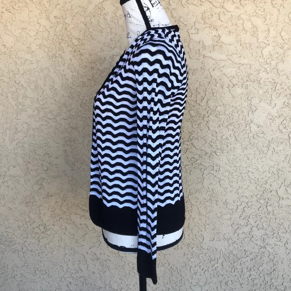 Loft Black & White Open Cardigan size Small - Picture 4 of 8